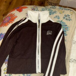 Bebe sport vintage crop zip up sweater size small super cute and great conditio